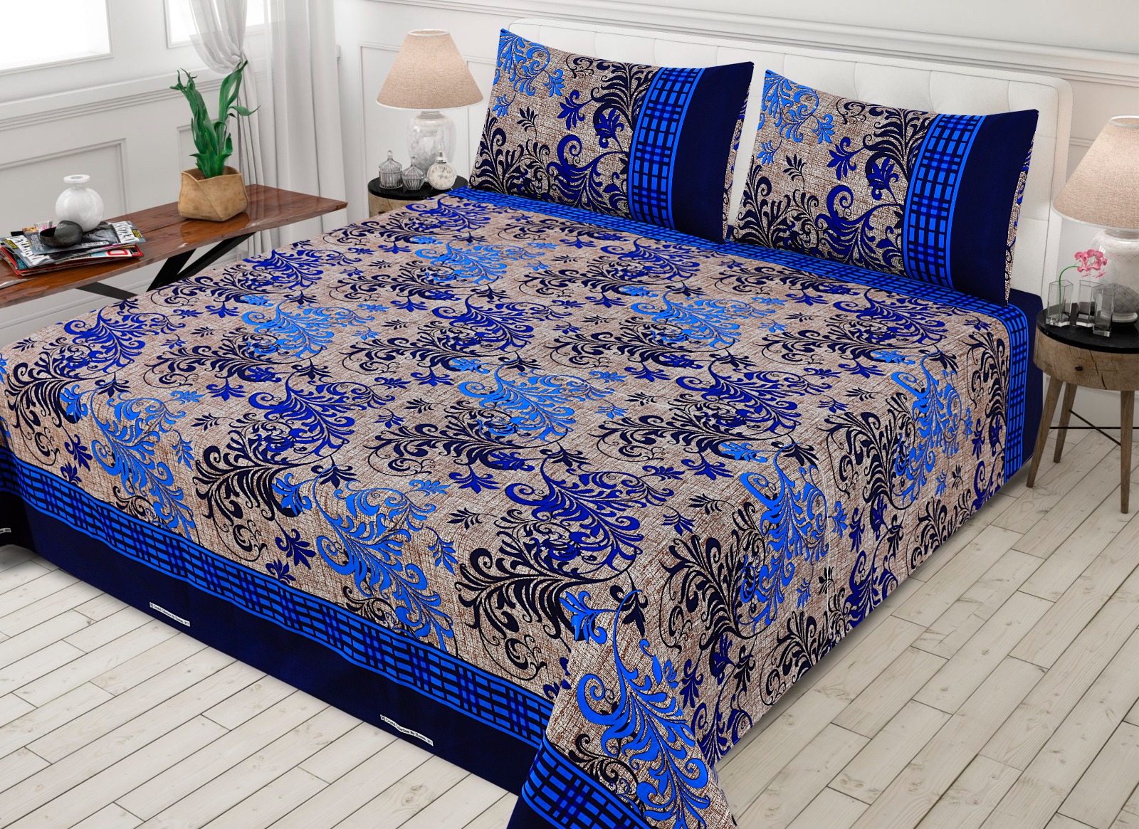 Crystal Cotton (Cotton Satin) – Bedsheet Set [Design BS-3701]