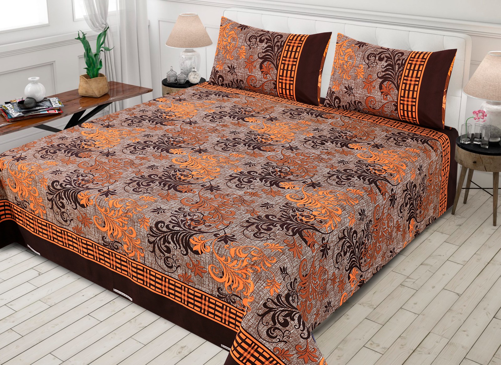 Crystal Cotton (Cotton Satin) – Bedsheet Set (Design BS-3700)