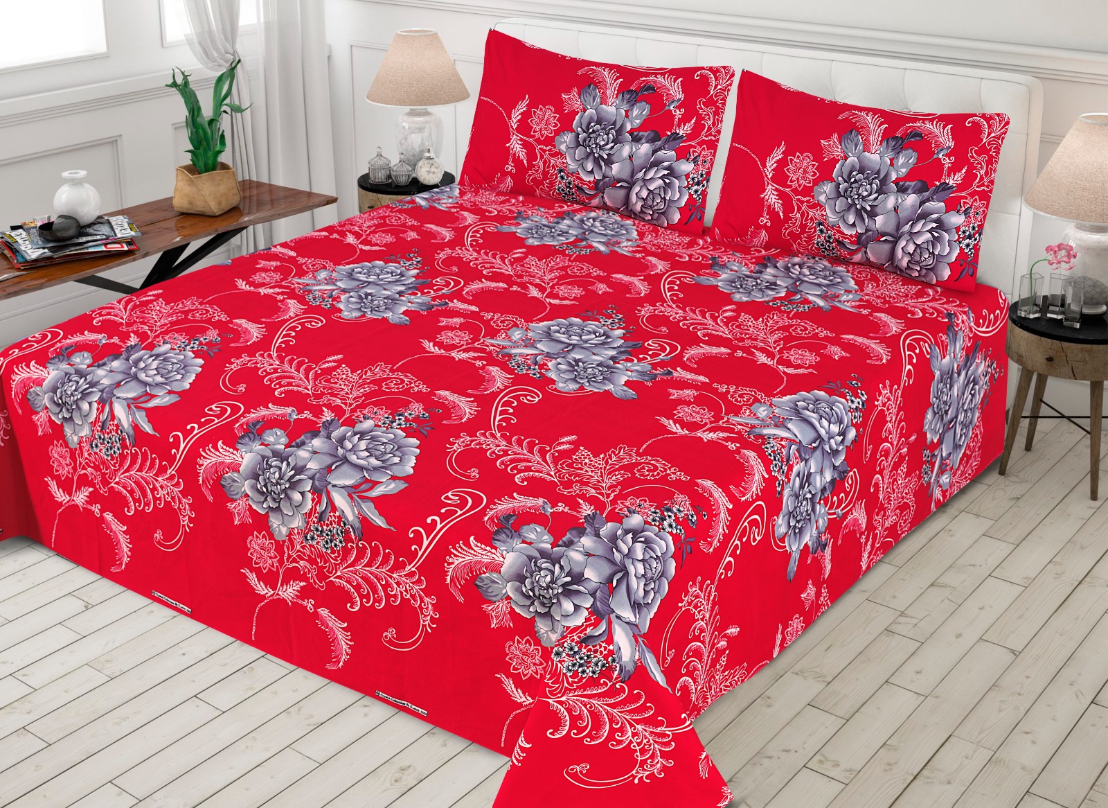 Crystal Cotton (Cotton Satin) – Bedsheet Set [Design BS-3704]