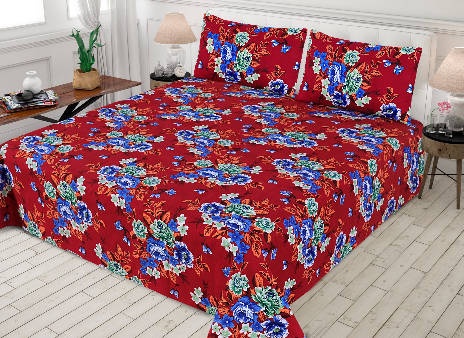 Crystal Cotton (Cotton Satin) – Bedsheet Set [Design BS-3706]