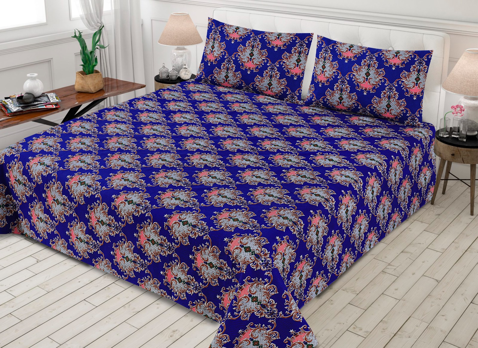 Crystal Cotton (Cotton Satin) – Bedsheet Set [Design BS-3709]