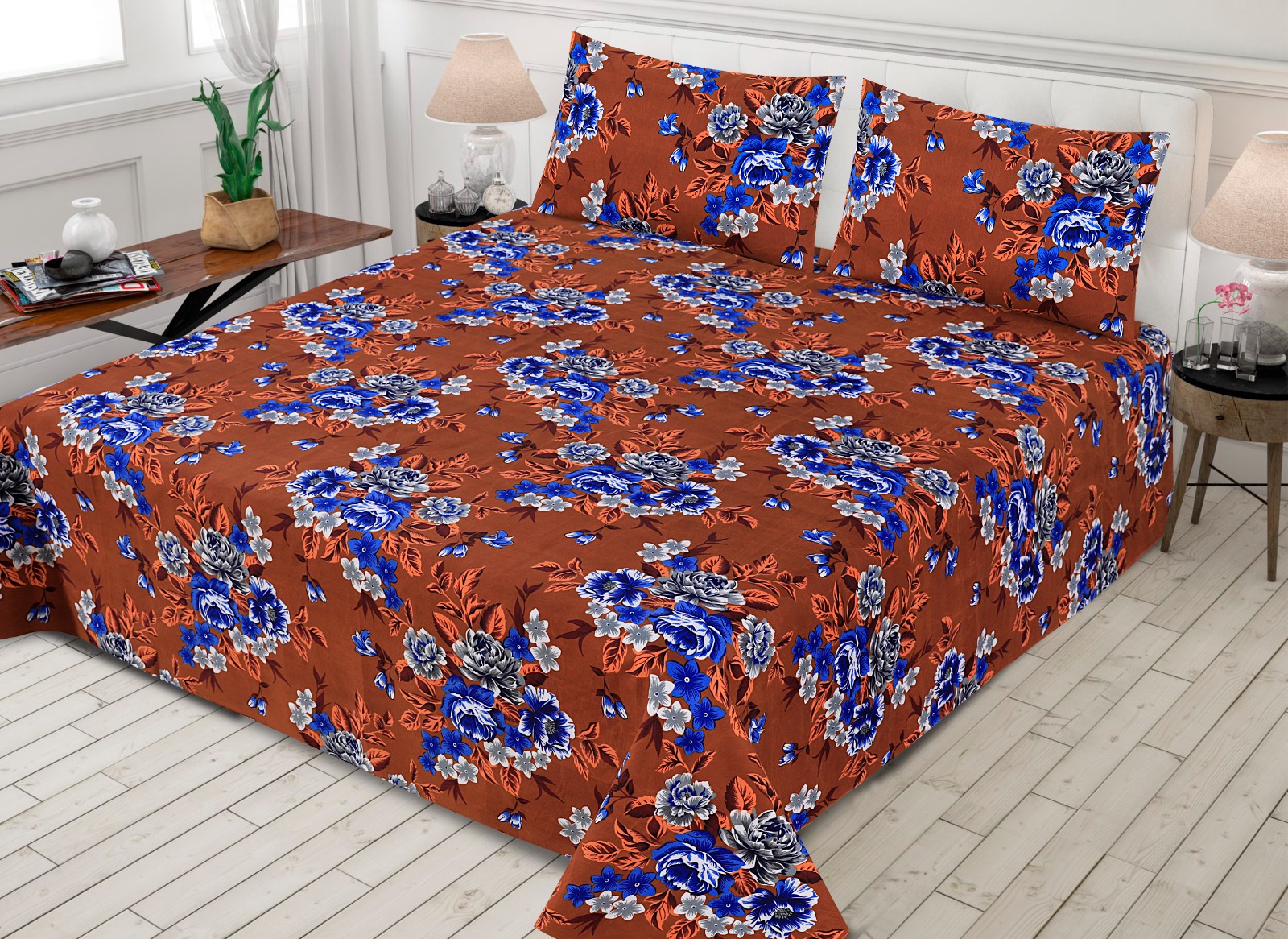 Crystal Cotton (Cotton Satin) – Bedsheet Set [Design BS-3707]