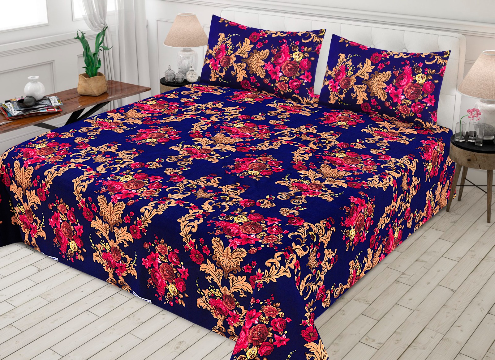 Crystal Cotton (Cotton Satin) – Bedsheet Set [Design BS-3716]