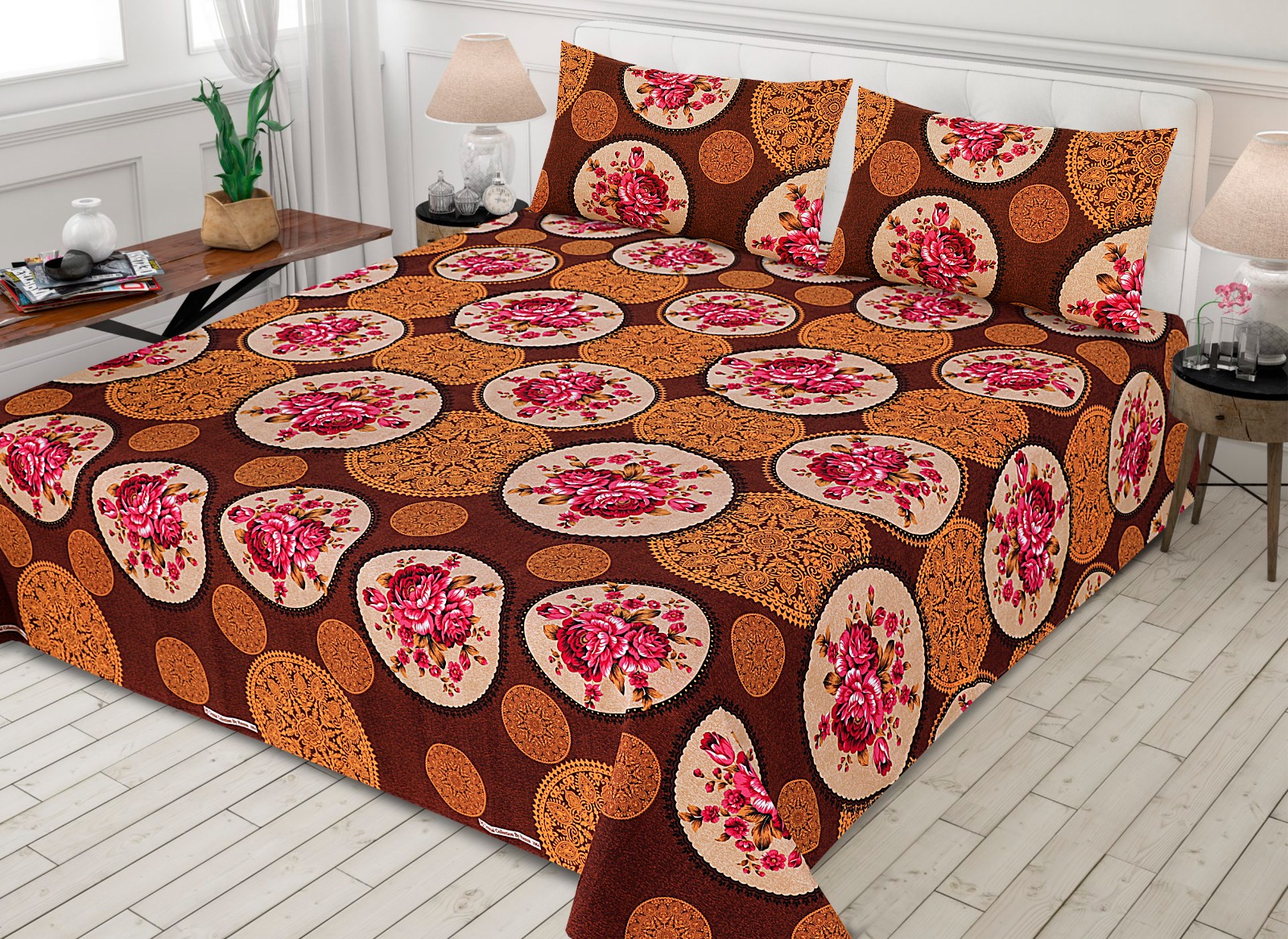 Crystal Cotton (Cotton Satin) – Bedsheet Set [Design BS-3715]