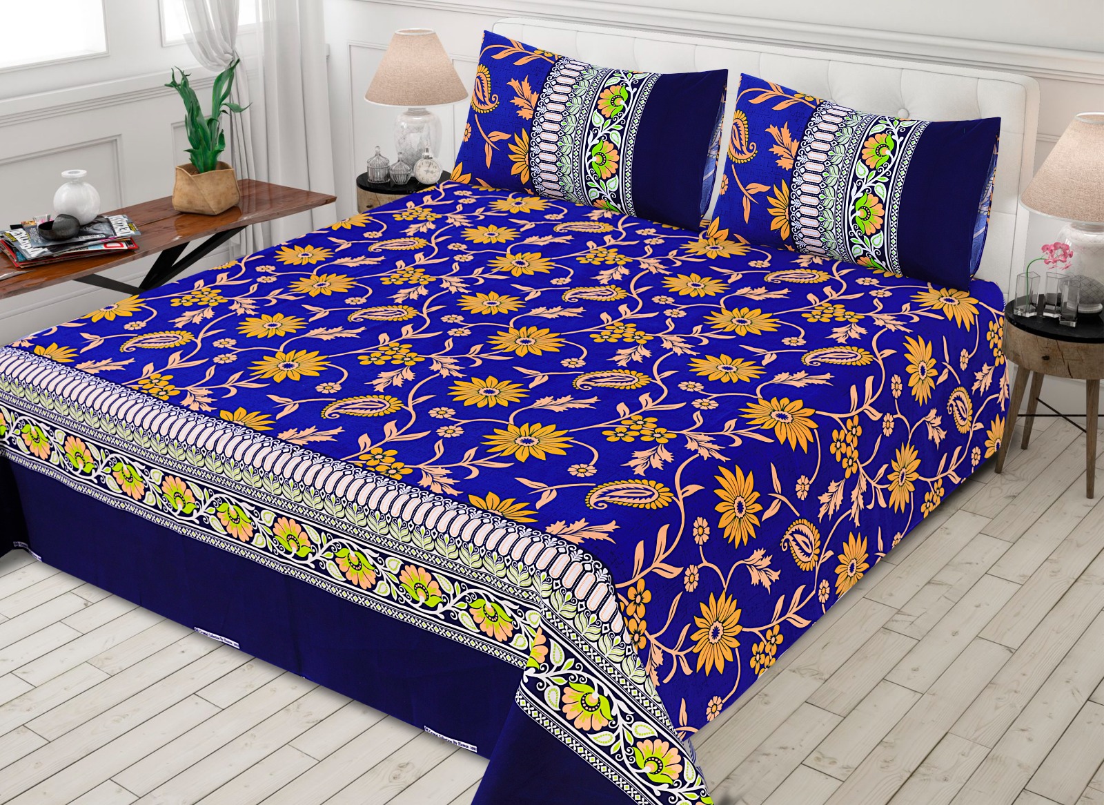 Crystal Cotton (Cotton Satin) – Bedsheet Set [Design BS-3723]