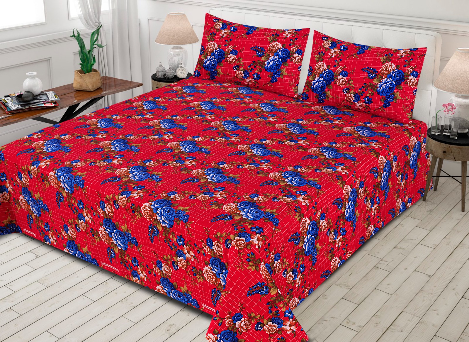 Crystal Cotton (Cotton Satin) – Bedsheet Set [Design BS-3726]