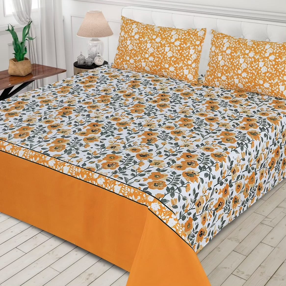 Gul Ahmed – King Cotton Bed Sheet Set 3 Pcs (Design BZF – 480)