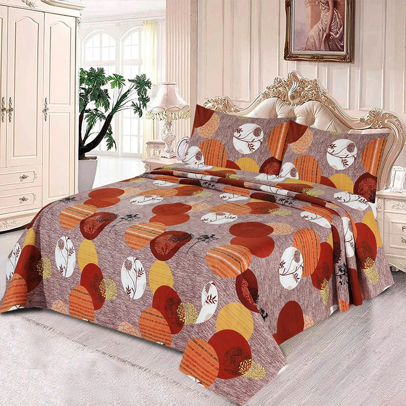 Crystal Cotton (Cotton Satin) – Bedsheet Set [Design BS-3735]