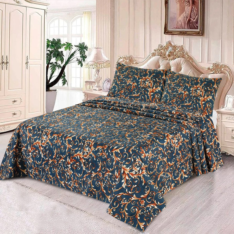 Crystal Cotton (Cotton Satin) – Bedsheet Set [Design BS-3734]