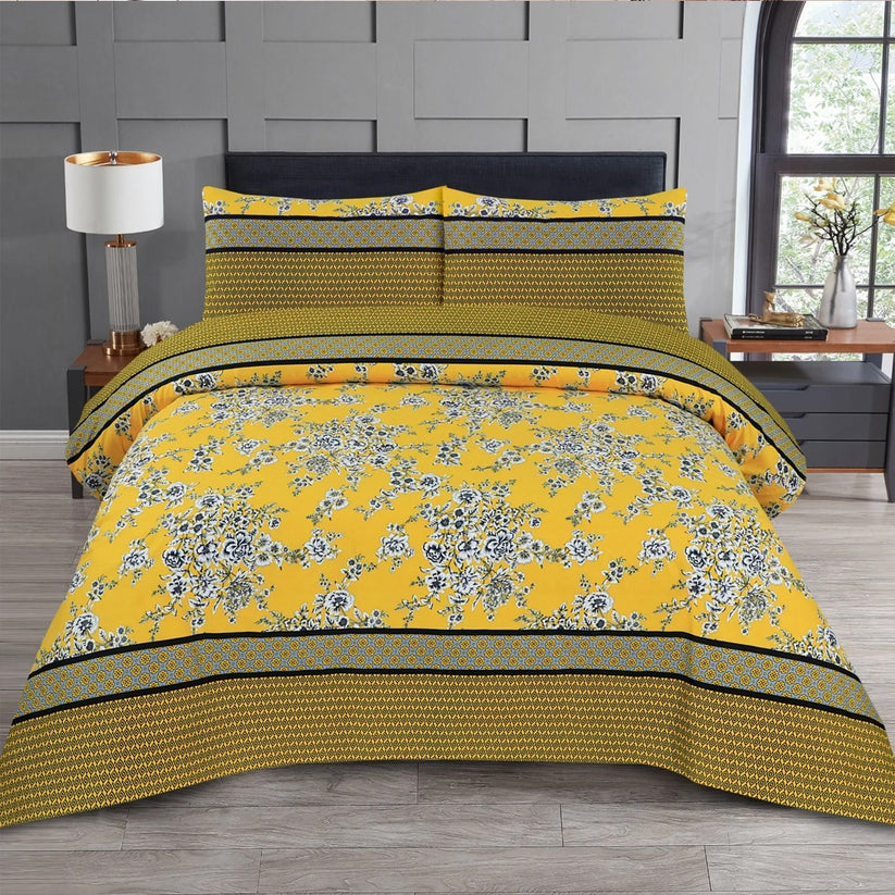 Crystal Cotton (Cotton Satin) – Bedsheet Set [Design BS-3731]