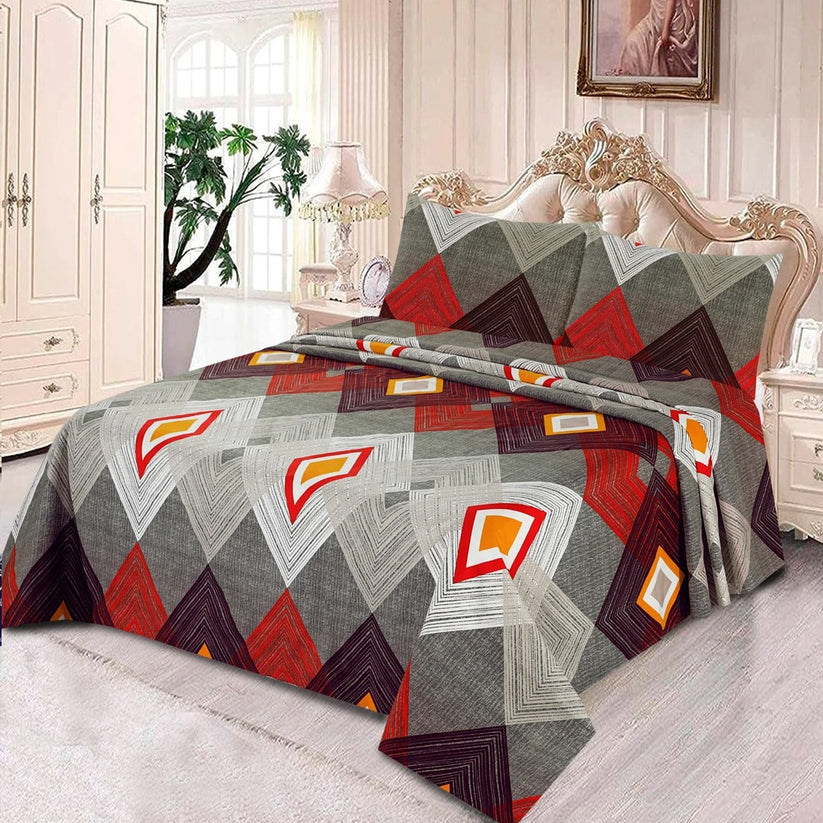 Crystal Cotton (Cotton Satin) – Bedsheet Set [Design BS-3729]