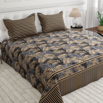 Gul Ahmed – King Cotton Bed Sheet Set 3 Pcs (Design BZF – 500)