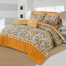 King Size Cotton Comforter Set (7 Pcs) {Design SJC – 1149}