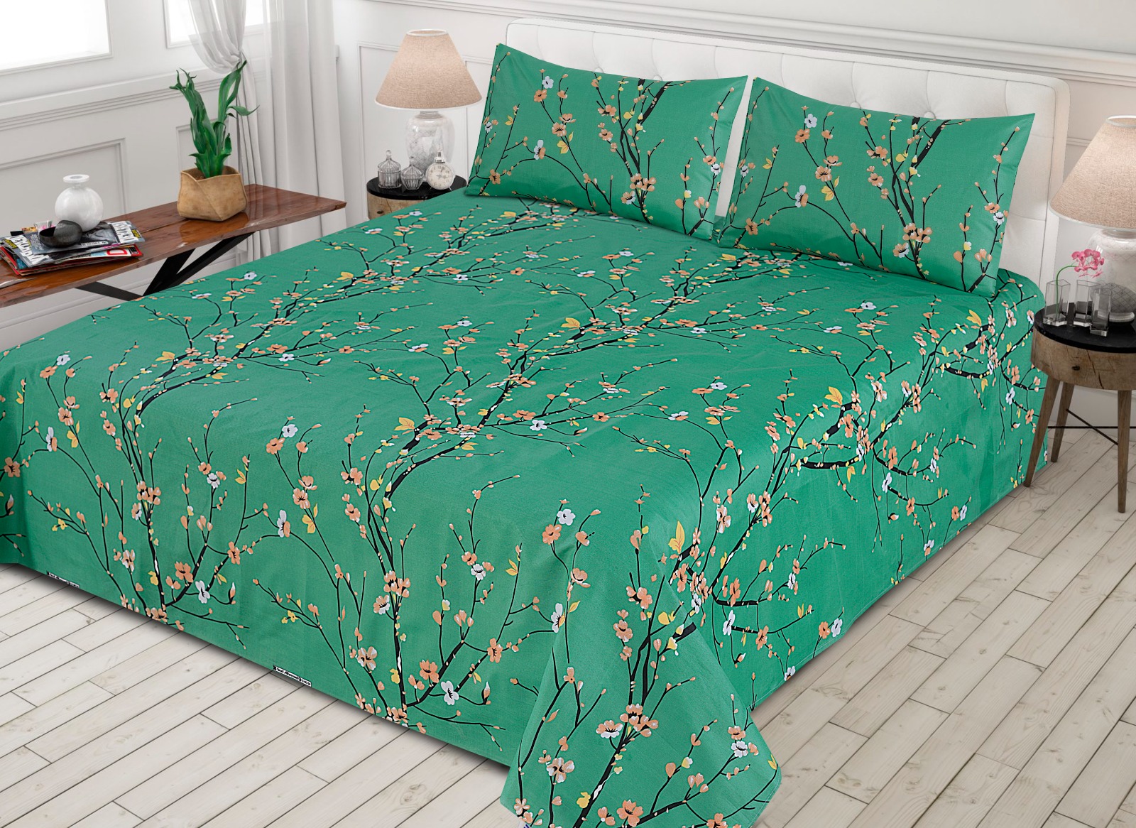 Gul Ahmed – King Cotton Bed Sheet Set 3 Pcs (Design BZF – 489)