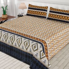 Gul Ahmed – King Cotton Bed Sheet Set 3 Pcs (Design BZF – 495)