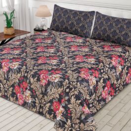 Gul Ahmed – King Cotton Bed Sheet Set 3 Pcs (Design BZF – 497)