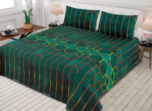 Gul Ahmed - King Cotton Bed Sheet Set 3 Pcs (Design BZF - 491)