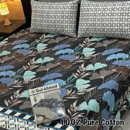 Gul Ahmed - King Cotton Bed Sheet Set 3 Pcs (Design BZF - 502)