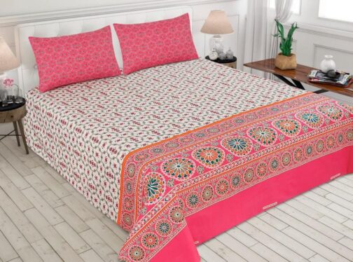 Gul Ahmed - King Cotton Bed Sheet Set 3 Pcs (Design BZF - 507)