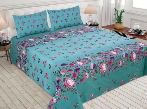 Gul Ahmed - King Cotton Bed Sheet Set 3 Pcs (Design BZF - 506)