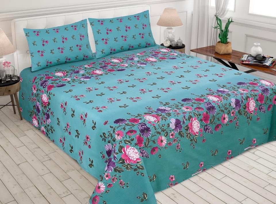 Gul Ahmed – King Cotton Bed Sheet Set 3 Pcs (Design BZF – 506)