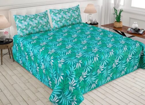 Premium King Cotton Bed Sheet Set 3 Pcs (Design BZF - 512)