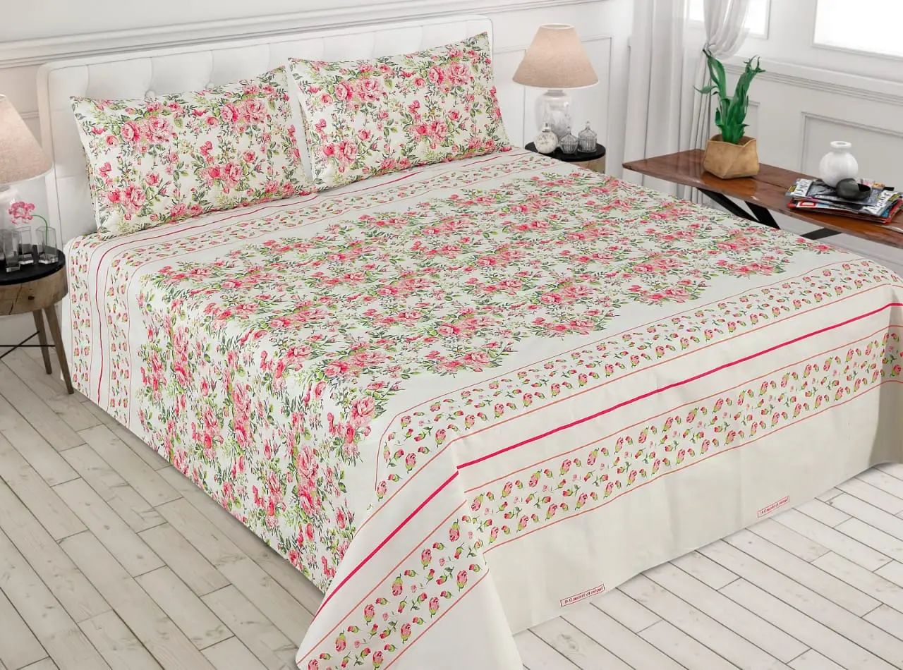 Gul Ahmed – King Cotton Bed Sheet Set 3 Pcs (Design BZF – 511)