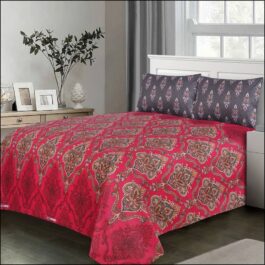 Premium King Cotton Bed Sheet Set 3 Pcs (Design BZF – 534)