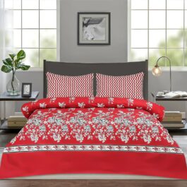 Premium King Cotton Bed Sheet Set 3 Pcs (Design BZF – 526)