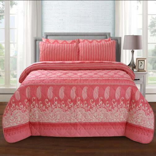 Premium King Cotton Bed Sheet Set 3 Pcs (Design BZF - 527)