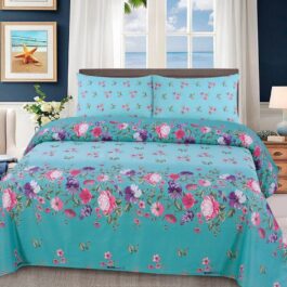Premium King Cotton Bed Sheet Set 3 Pcs (Design BZF – 532)