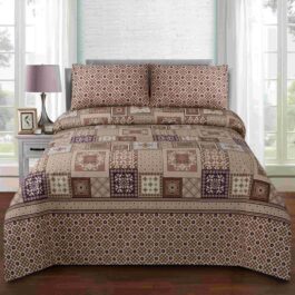 Premium King Cotton Bed Sheet Set 3 Pcs (Design BZF – 535)