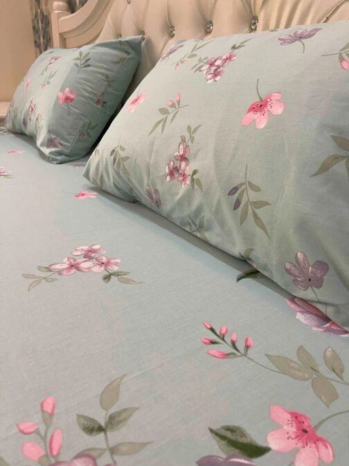 Gul Ahmed - King Cotton Bed Sheet Set 3 Pcs (Design BZF - 517) - Image 2