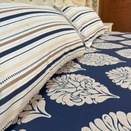 Premium King Cotton Bed Sheet Set 3 Pcs (Design BZF – 516)
