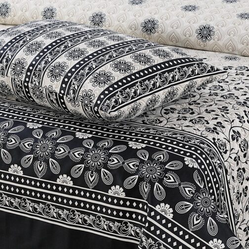 Premium King Cotton Bed Sheet Set 3 Pcs (Design BZF - 514) - Image 2
