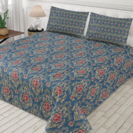 Premium King Cotton Bed Sheet Set 3 Pcs (Design BZF – 536)
