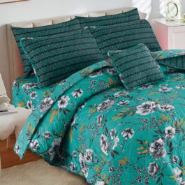 King Size Cotton Comforter Set (7 Pcs) {Design SJC – 1156}