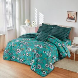 King Size Cotton Comforter Set (7 Pcs) {Design SJC – 1156}