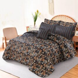King Size Cotton Comforter Set (7 Pcs) {Design SJC – 1159}