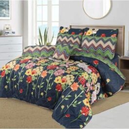 King Size Cotton Comforter Set (7 Pcs) {Design SJC – 1167}