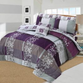 King Size Cotton Comforter Set (7 Pcs) {Design SJC – 1161}