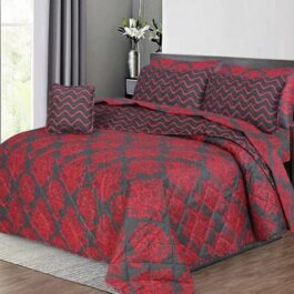King Size Cotton Comforter Set (7 Pcs) {Design SJC – 1163}