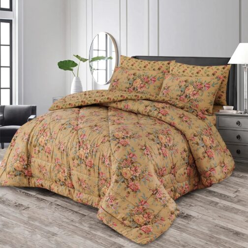 King Size Cotton Comforter Set (7 Pcs) {Design SJC - 1162}