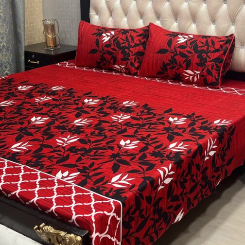 Crystal Cotton (Cotton Satin) – Bedsheet Set [Design BS-3710]