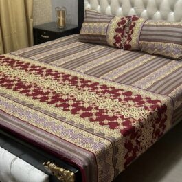 Crystal Cotton (Cotton Satin) – Bedsheet Set [Design BS-3717]