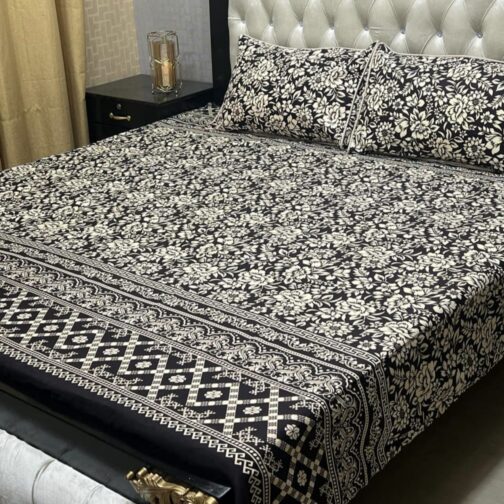 Crystal Cotton (Cotton Satin) – Bedsheet Set [Design BS-3724]