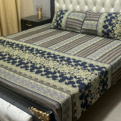 Crystal Cotton (Cotton Satin) – Bedsheet Set [Design BS-3746]