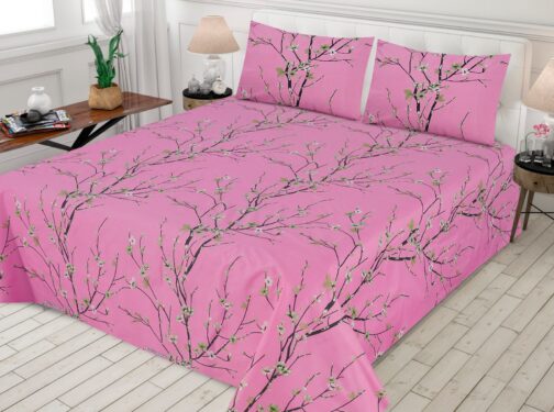 Premium King Cotton Bed Sheet Set 3 Pcs (Design BZF - 540)