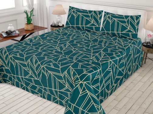 Premium King Cotton Bed Sheet Set 3 Pcs (Design BZF - 543)