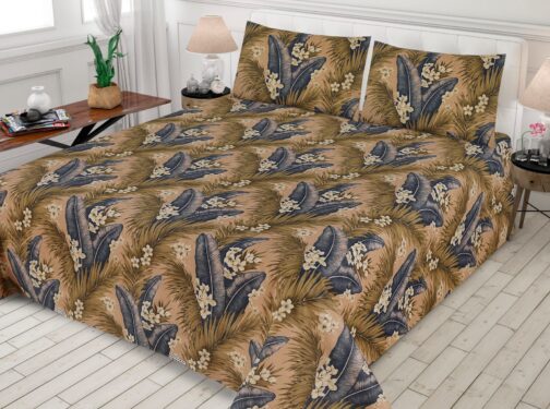 Premium King Cotton Bed Sheet Set 3 Pcs (Design BZF - 546)
